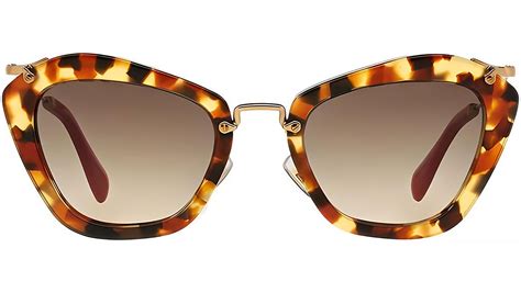 miu miu mu 10ns hao-4n0 tortoise grey beige gold|Miu Miu MU 10NS Sunglasses .